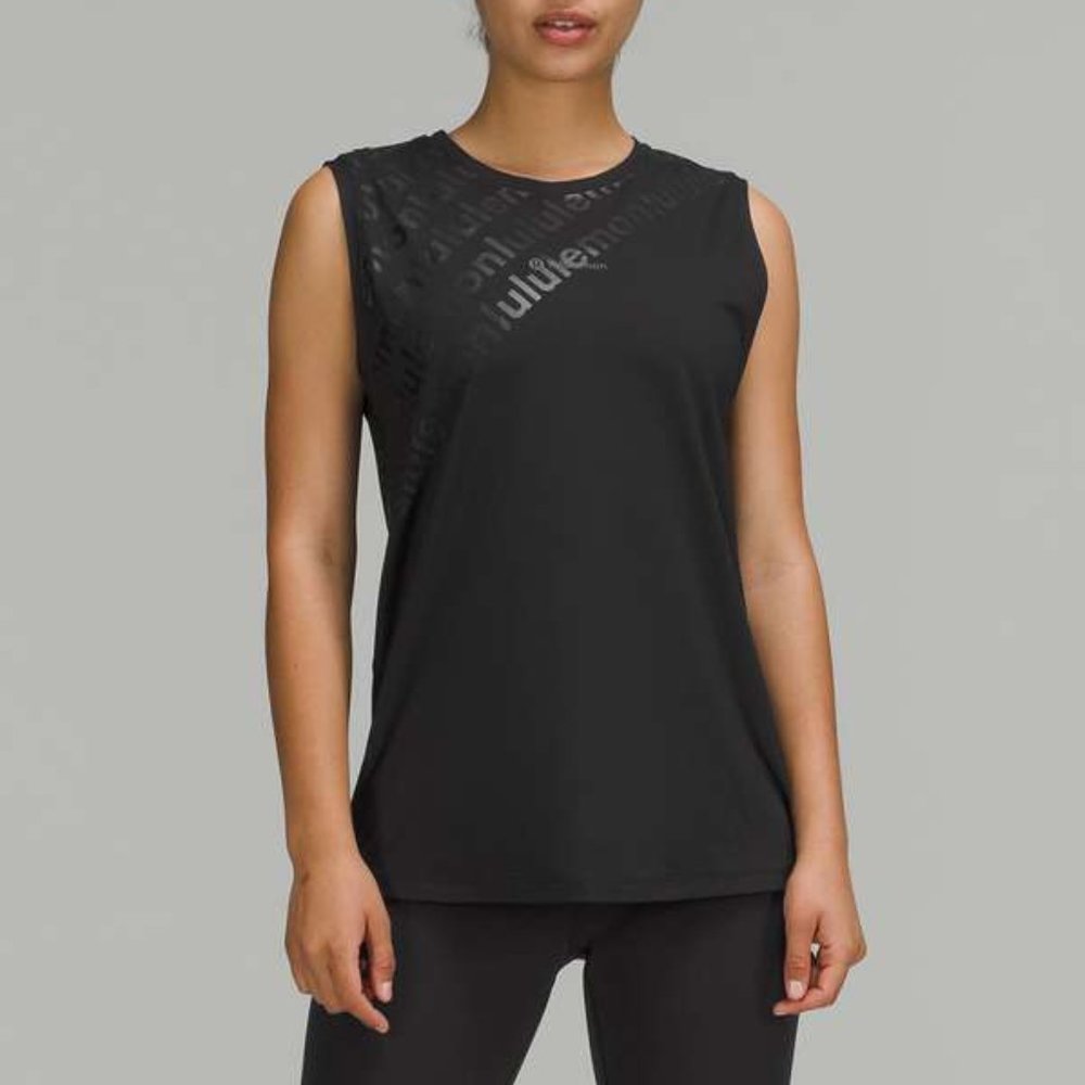 Lululemon All Yours Training Logo Tank Top Black Graphic